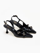 Γόβες slingback λουστρίνι TFP - Μαύρο - thefashionproject.gr - TFP