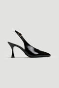 Γόβες Slingback λουστρίνι Tfp - Μαύρο - thefashionproject.gr - TFP
