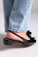 Γόβες slingback με ιδιαίτερο φιόγκο CORINA - Μαύρο - thefashionproject.gr - CORINA