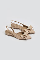 Γόβες slingback με ιδιαίτερο φιόγκο CORINA - Μπεζ - thefashionproject.gr - CORINA