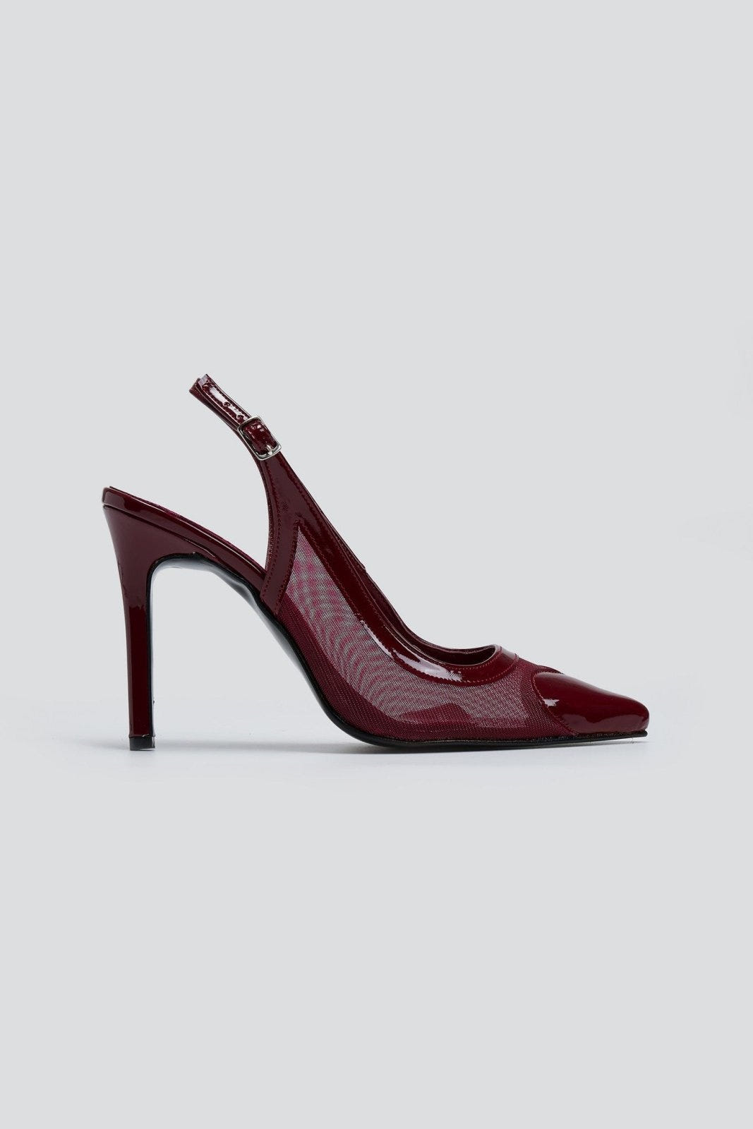 Γόβες slingback με καρδιά TFP - Burgundy - thefashionproject.gr - TFP