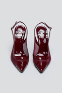 Γόβες slingback με καρδιά TFP - Burgundy - thefashionproject.gr - TFP