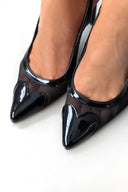 Γόβες slingback με καρδιά TFP - Μαύρο - thefashionproject.gr - TFP