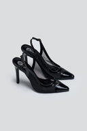 Γόβες slingback με καρδιά TFP - Μαύρο - thefashionproject.gr - TFP