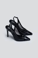 Γόβες slingback με καρδιά TFP - Μαύρο - thefashionproject.gr - TFP