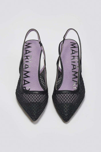 Γόβες slingback μυτερές MARIAMARE - Μαύρο - thefashionproject.gr - MARIAMARE