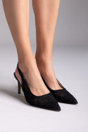 Γόβες slingback μυτερές MARIAMARE - Μαύρο - thefashionproject.gr - MARIAMARE