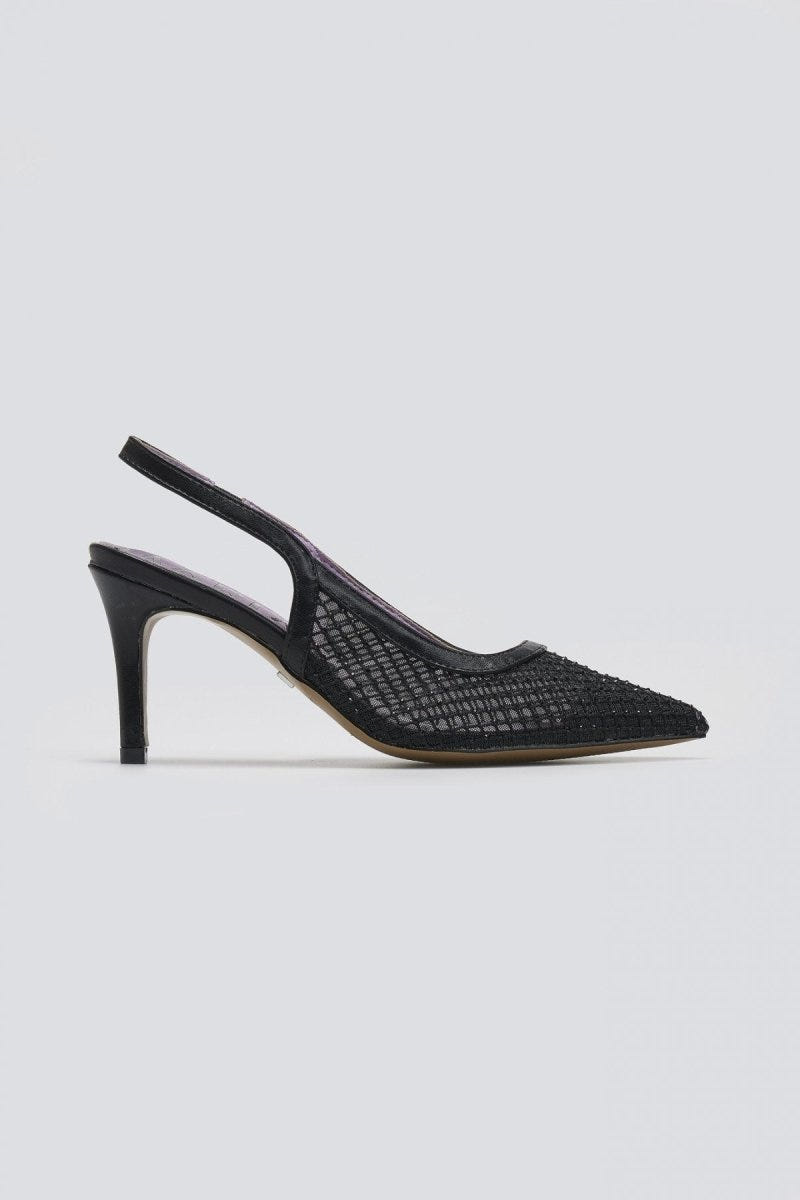Γόβες slingback μυτερές MARIAMARE - Μαύρο - thefashionproject.gr - MARIAMARE