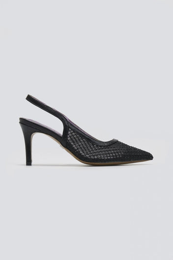 Γόβες slingback μυτερές MARIAMARE - Μαύρο - thefashionproject.gr - MARIAMARE