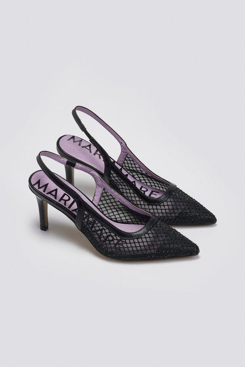 Γόβες slingback μυτερές MARIAMARE - Μαύρο - thefashionproject.gr - MARIAMARE