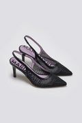 Γόβες slingback μυτερές MARIAMARE - Μαύρο - thefashionproject.gr - MARIAMARE