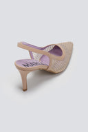 Γόβες slingback μυτερές MARIAMARE - Μπεζ - thefashionproject.gr - MARIAMARE