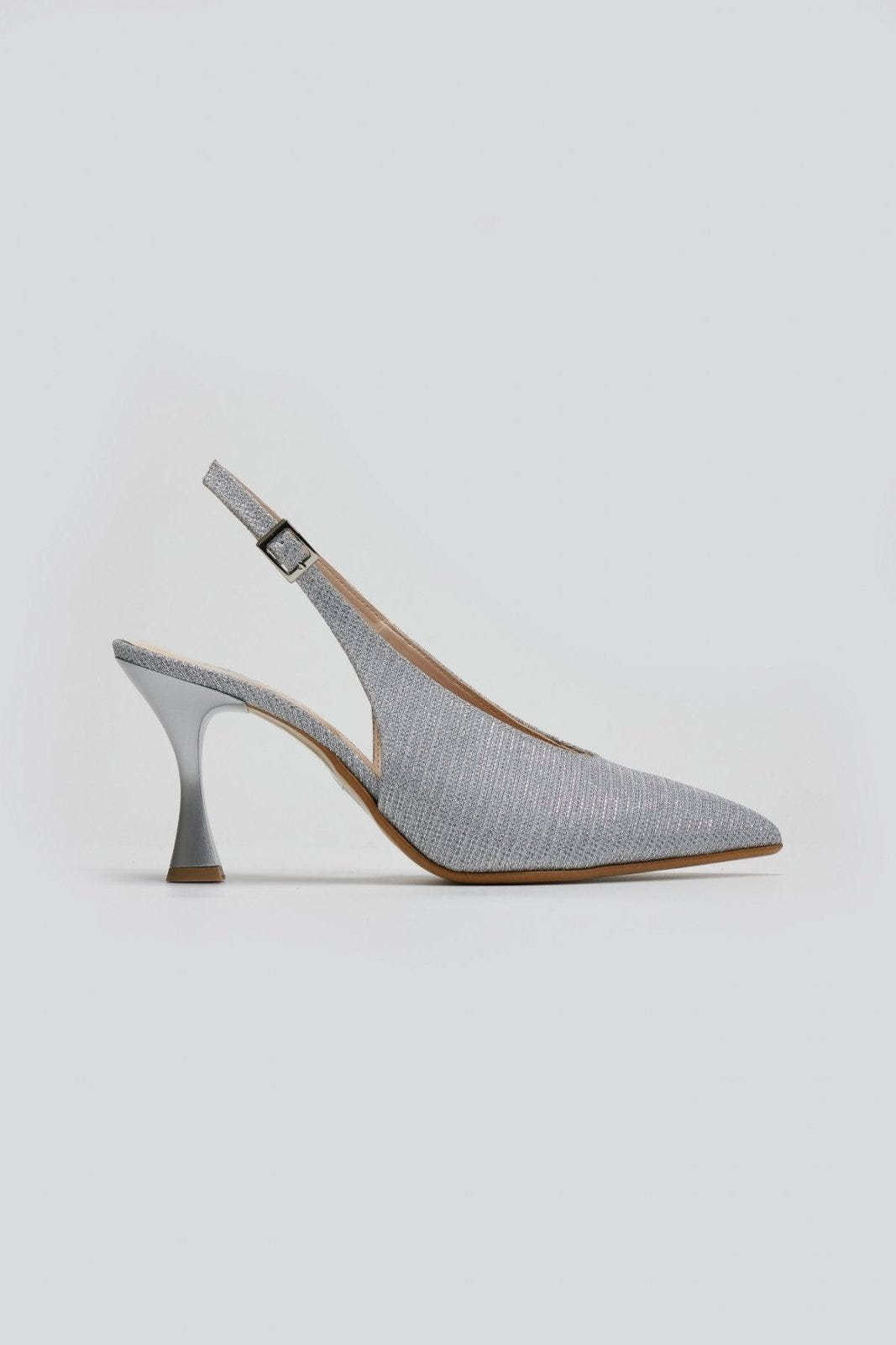 Γόβες slingback μυτερές TFP - Ασημί - thefashionproject.gr - TFP