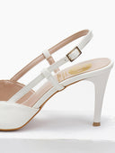 Γόβες slingback μυτερές TFP - Λευκό - thefashionproject.gr - TFP