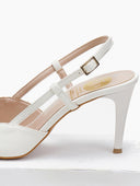 Γόβες slingback μυτερές TFP - Λευκό - thefashionproject.gr - TFP