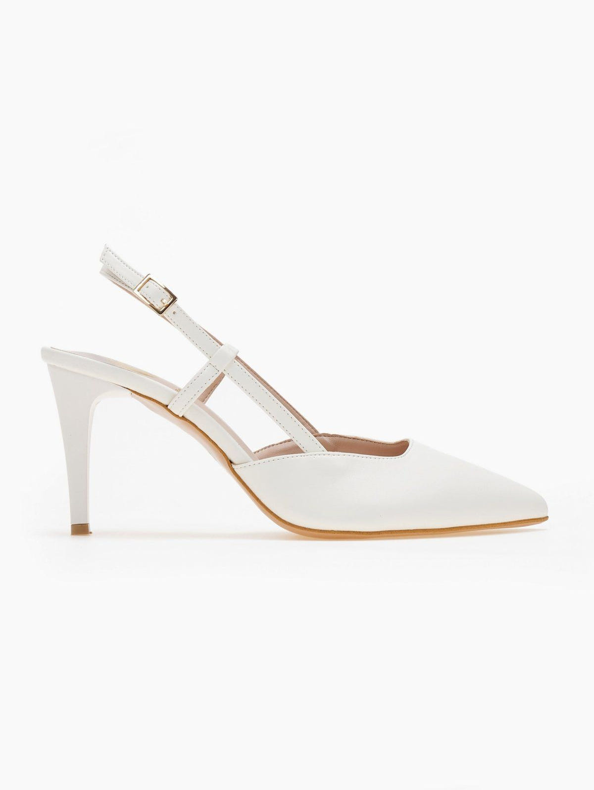 Γόβες slingback μυτερές TFP - Λευκό - thefashionproject.gr - TFP