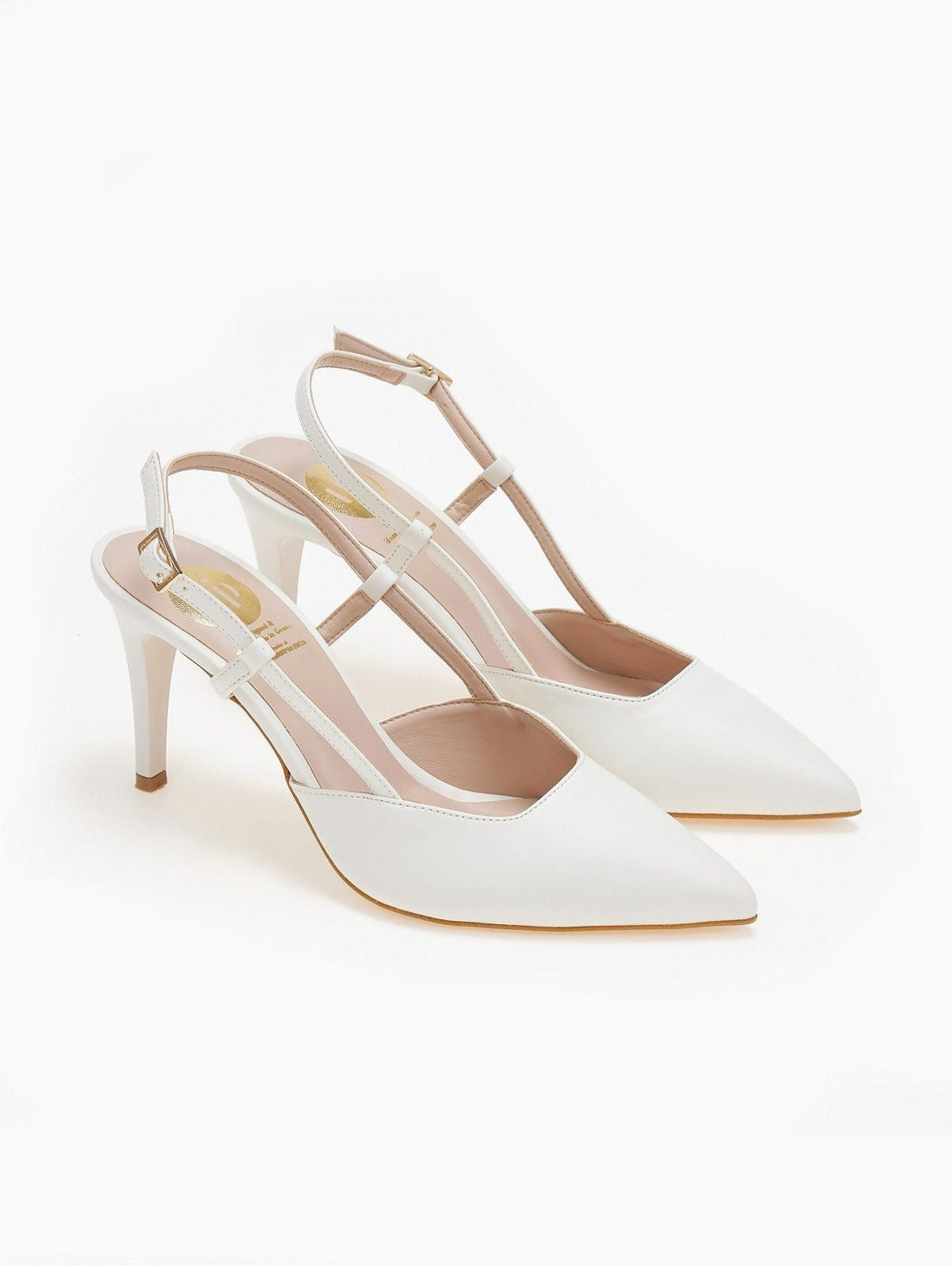 Γόβες slingback μυτερές TFP - Λευκό - thefashionproject.gr - TFP