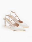 Γόβες slingback μυτερές TFP - Λευκό - thefashionproject.gr - TFP