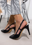 Γόβες slingback μυτερές TFP - Μαύρο - thefashionproject.gr - TFP