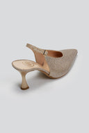 Γόβες slingback μυτερές TFP - Nude - thefashionproject.gr - TFP