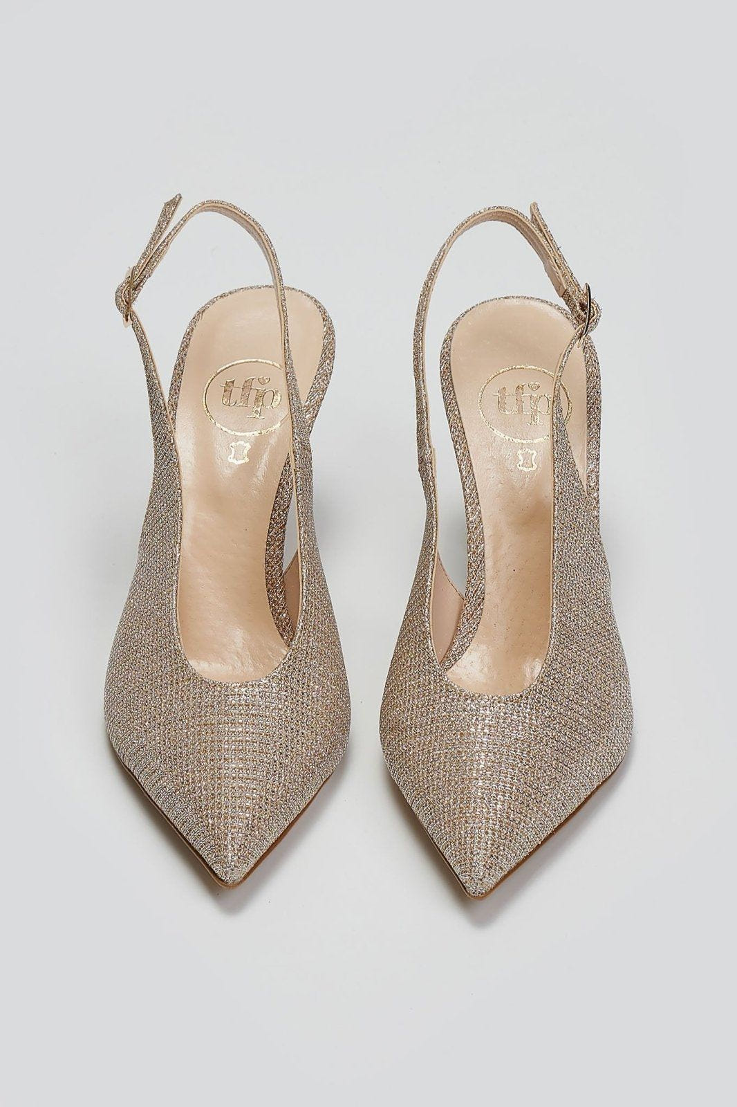 Γόβες slingback μυτερές TFP - Nude - thefashionproject.gr - TFP