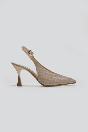 Γόβες slingback μυτερές TFP - Nude - thefashionproject.gr - TFP