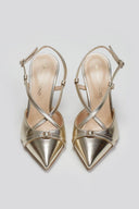 Γόβες slingback μυτερές TFP - Χρυσό - thefashionproject.gr - TFP