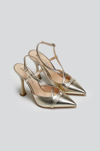 Γόβες slingback μυτερές TFP - Χρυσό - thefashionproject.gr - TFP