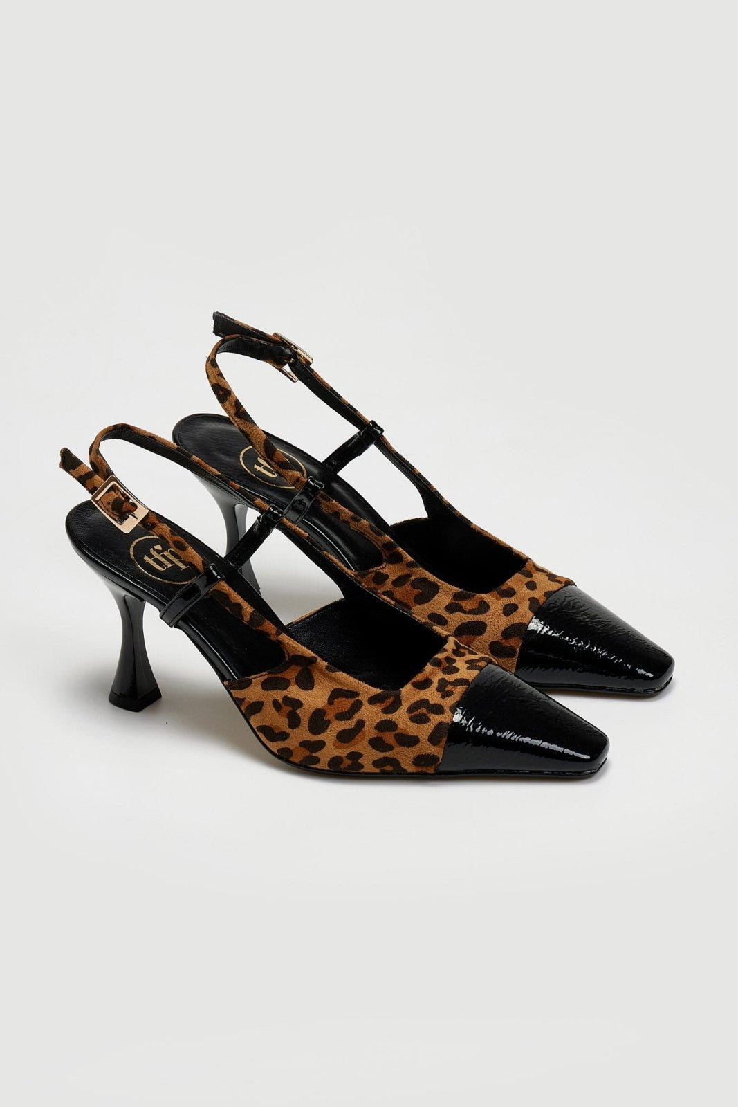 Γόβες Slingback suede με print Tfp - Leopard - thefashionproject.gr - TFP