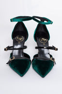 Γόβες velvet με μπαρέτα TFP - Κυπαρισσί - thefashionproject.gr - TFP