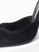 Γόβες velvet με μπαρέτα TFP - Μαύρο - thefashionproject.gr - TFP