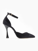 Γόβες velvet με μπαρέτα TFP - Μαύρο - thefashionproject.gr - TFP