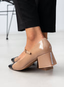 Γόβες Mary Janes λουστρίνι με τακούνι