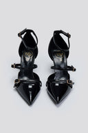 Γόβες μυτερές λουστρίνι με μπαρέτα TFP