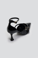 Γόβες μυτερές λουστρίνι με μπαρέτα TFP