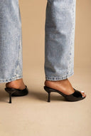 Stephan - Heel Mules Wide Strap - Black Patent