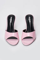 Stephan - Heel Mules Wide Strap - Light Pink Patent
