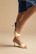 Stephan - Heel Mules Wide Strap - Yellow Patent