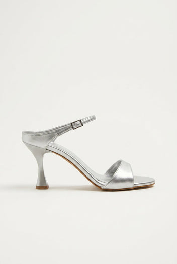 TFP - Heel Sandals - Silver Metallic