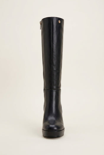 Xti Footwear - High Heel Boots Vamp Detail - Black Matte