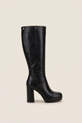 Xti Footwear - High Heel Boots Vamp Detail - Black Matte