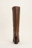 Xti Footwear - High Heel Boots Vamp Detail - Camel matte