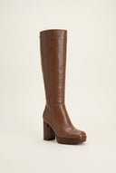 Xti Footwear - High Heel Boots Vamp Detail - Camel matte