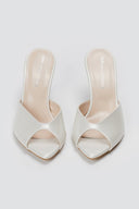 TFP - High Heel Mules - White Pearl