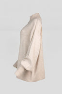 The Fashion Project - High Neck Sweater Balloon Sleeves - Beige