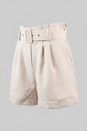 The Fashion Project - High Waist Shorts Belted - Beige