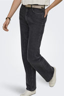 ONLY - High Waist Wide Leg Jeans - Black