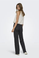 ONLY - High Waist Wide Leg Jeans - Black