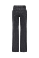 ONLY - High Waist Wide Leg Jeans - Black