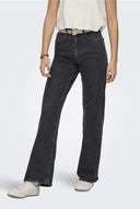 ONLY - High Waist Wide Leg Jeans - Black